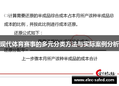 现代体育赛事的多元分类方法与实际案例分析