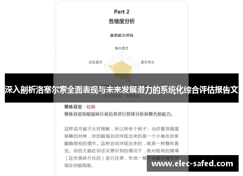 深入剖析洛塞尔索全面表现与未来发展潜力的系统化综合评估报告文 深入剖析洛塞尔索全面表现与未来发展潜力的系统化综合评估报告文